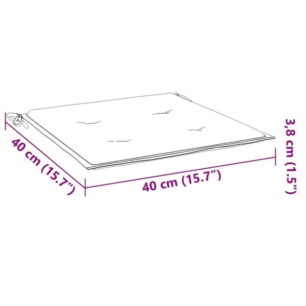 vidaXL hynder til havestol 4 stk. 40x40x3 cm oxfordstof vinrød