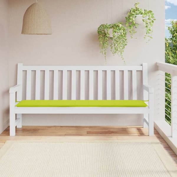 vidaXL hynde til havebænk 200x50x3 cm oxfordstof lysegrøn