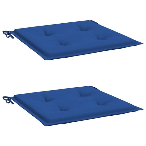 vidaXL Stolsdynor 2 st blå 40x40x3 cm oxfordtyg