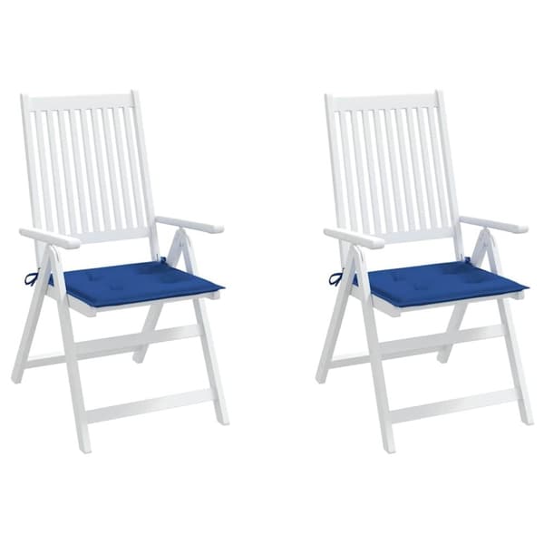 vidaXL hynder til havestol 2 stk. 40x40x3 cm oxfordstof kongeblå