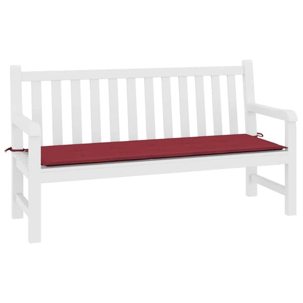 vidaXL Bänkdyna för trädgården vinröd 200x50x3 cm oxfordtyg