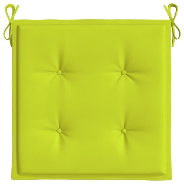 vidaXL Stolsdynor 2 st ljusgrön 40x40x3 cm oxfordtyg