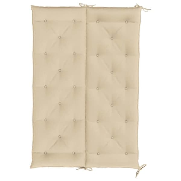 vidaXL hynder til havebænk 2 stk. 150x50x7 cm oxfordstof beige