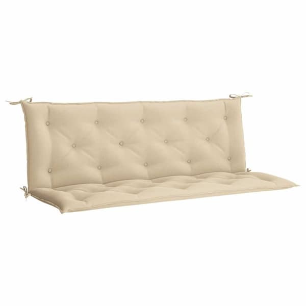 vidaXL hynder til havebænk 2 stk. 150x50x7 cm oxfordstof beige