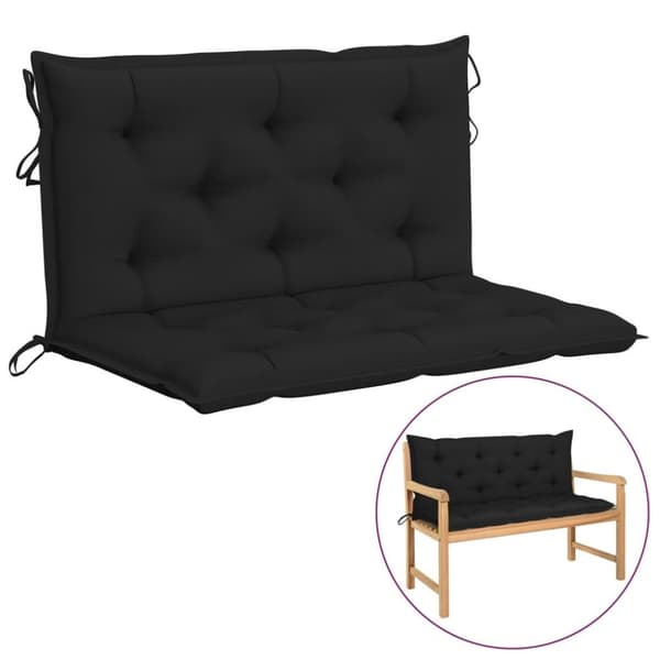 vidaXL hynder til havebænk 2 stk. 100x50x7 cm oxfordstof sort