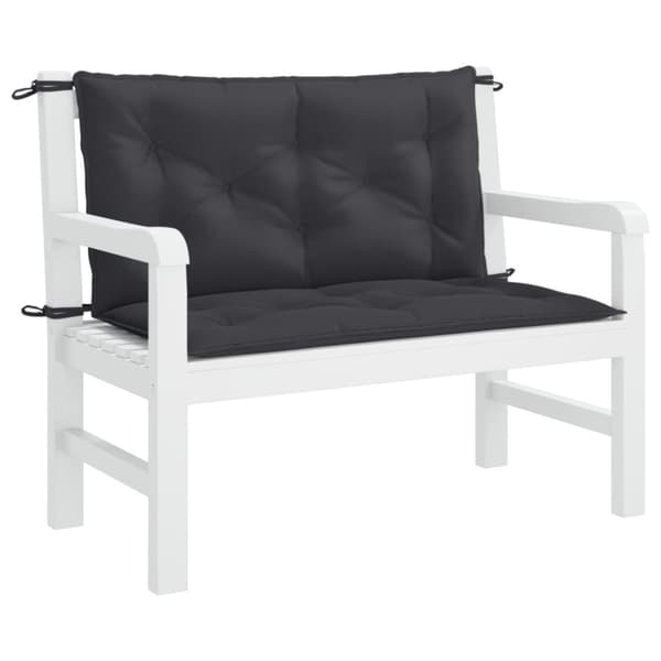 vidaXL hynder til havebænk 2 stk. 100x50x7 cm oxfordstof sort