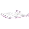 Miniatyrbillede 9 af 9: vidaXL hynder til havebænk 2 stk. 100x50x7 cm oxfordstof sort