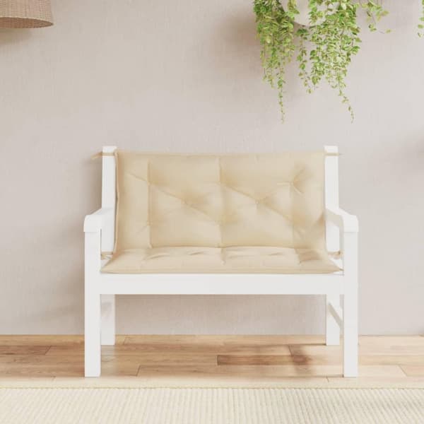 vidaXL hynder til havebænk 2 stk. 100x50x7 cm oxfordstof beige