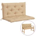 Miniatyrbillede 1 af 8: vidaXL hynder til havebænk 2 stk. 100x50x7 cm oxfordstof beige