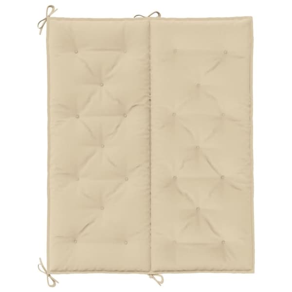 vidaXL hynder til havebænk 2 stk. 120x50x7 cm oxfordstof beige