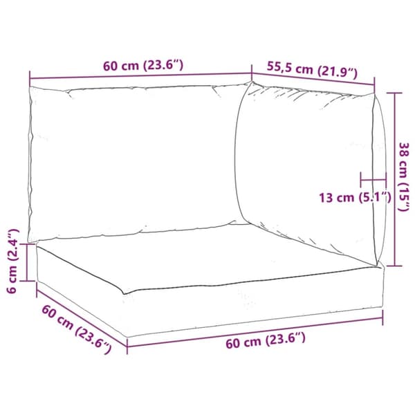 vidaXL Palldynor 3 st taupe oxfordtyg