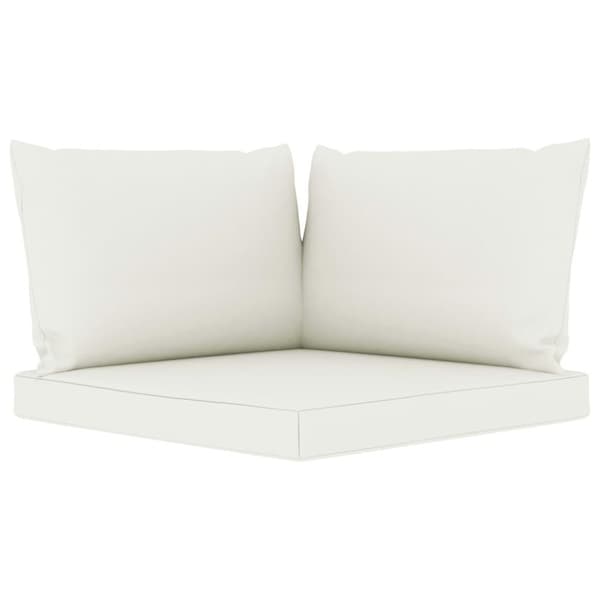 vidaXL pallehynder 3 stk. oxfordstof cremehvid