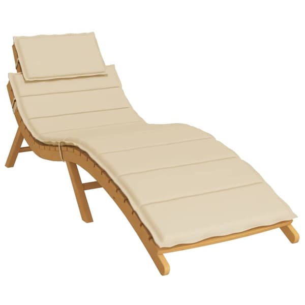 vidaXL hynde til liggestol 186x58x3 cm oxfordstof beige