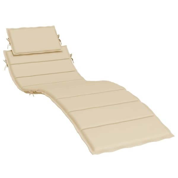 vidaXL hynde til liggestol 186x58x3 cm oxfordstof beige