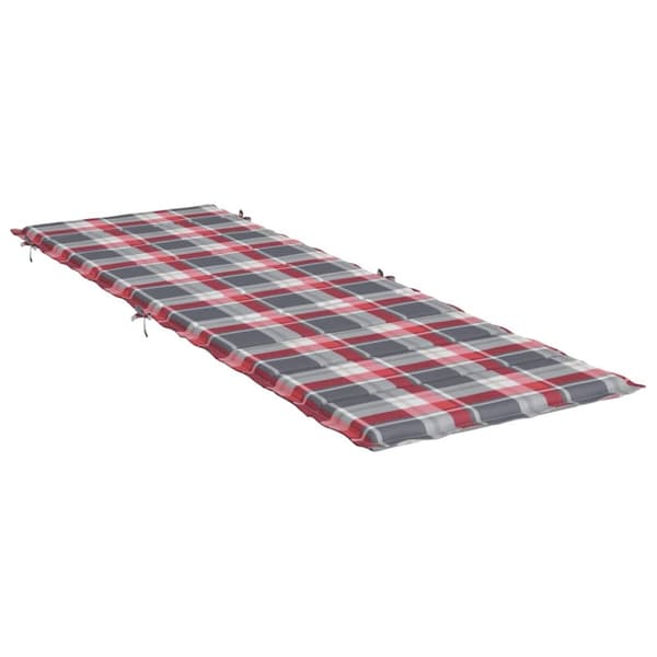 vidaXL hynde til liggestol 186x58x3 cm oxfordstof rødternet