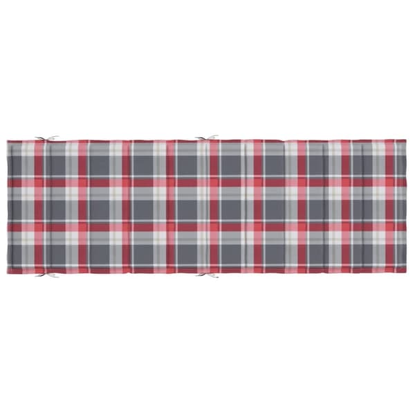 vidaXL hynde til liggestol 186x58x3 cm oxfordstof rødternet