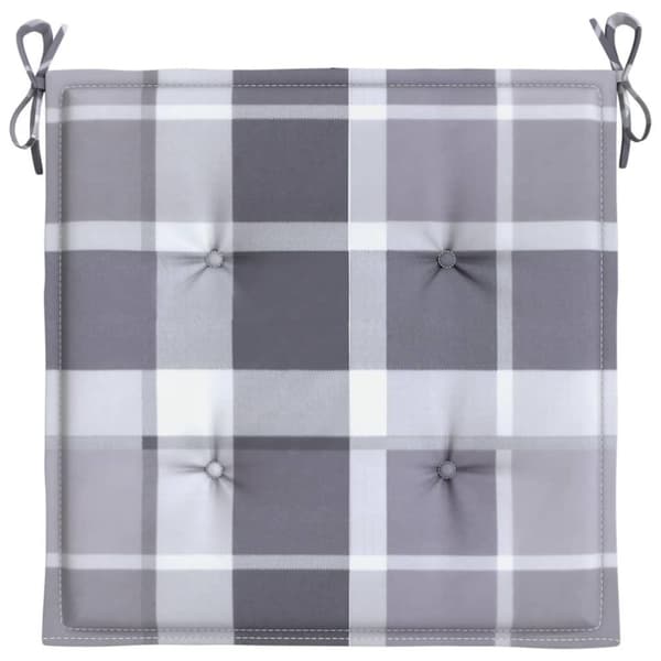 vidaXL hynder til havestol 6 stk. 40x40x3 cm oxfordstof gråternet