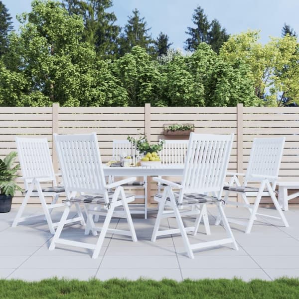 vidaXL hynder til havestol 6 stk. 40x40x3 cm oxfordstof gråternet