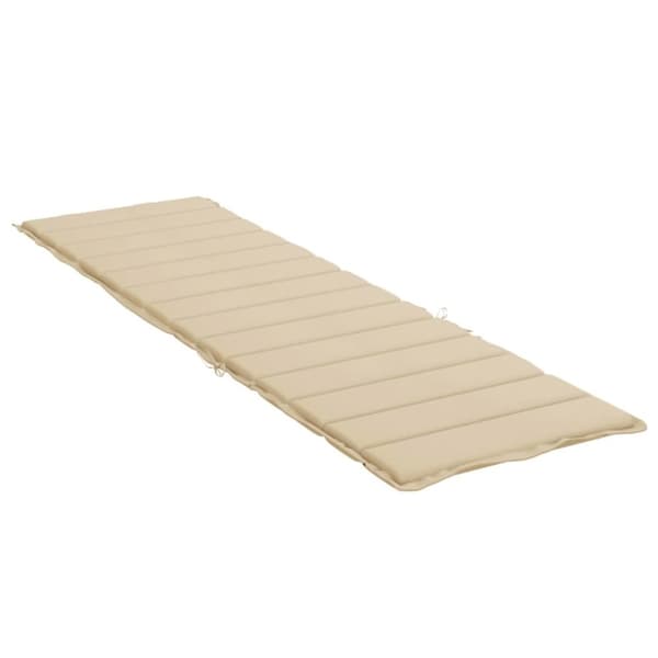 vidaXL Solsängsdyna beige 200x50x3 cm oxfordtyg