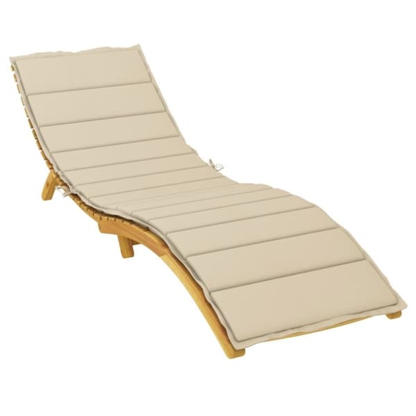 vidaXL Solsängsdyna beige 200x70x3 cm oxfordtyg