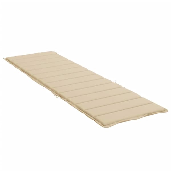 vidaXL Solsängsdyna beige 200x70x3 cm oxfordtyg