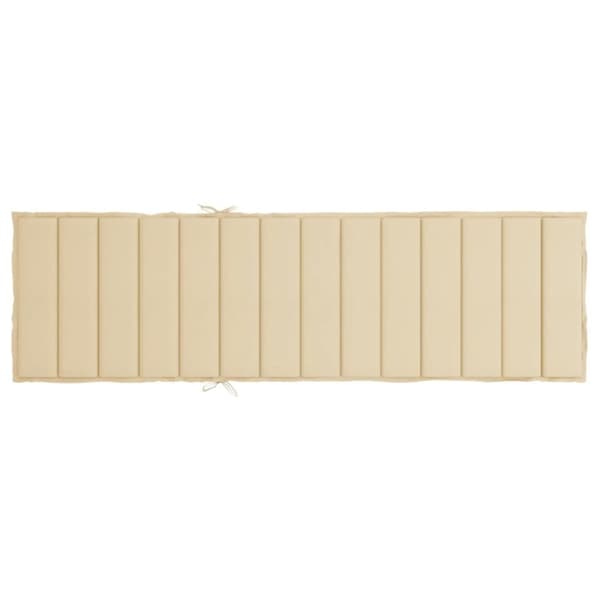 vidaXL Solsängsdyna beige 200x70x3 cm oxfordtyg