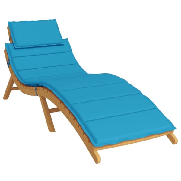 vidaXL Solsängsdyna blå 186x58x3 cm oxfordtyg