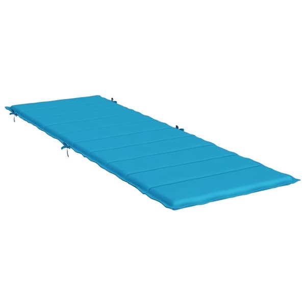 vidaXL Solsängsdyna blå 186x58x3 cm oxfordtyg