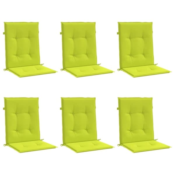 vidaXL Stolsdynor 6 st ljusgrön 100x50x3 cm oxfordtyg