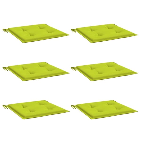 vidaXL Stolsdynor 6 st ljusgrön 50x50x3 cm oxfordtyg