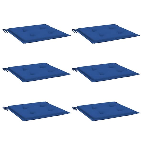 vidaXL hynder til havestol 6 stk. 40x40x3 cm oxfordstof kongeblå