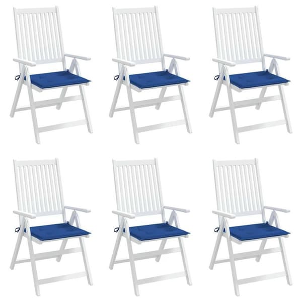 vidaXL hynder til havestol 6 stk. 40x40x3 cm oxfordstof kongeblå