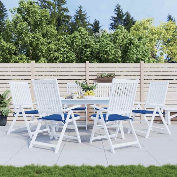 vidaXL hynder til havestol 6 stk. 40x40x3 cm oxfordstof kongeblå