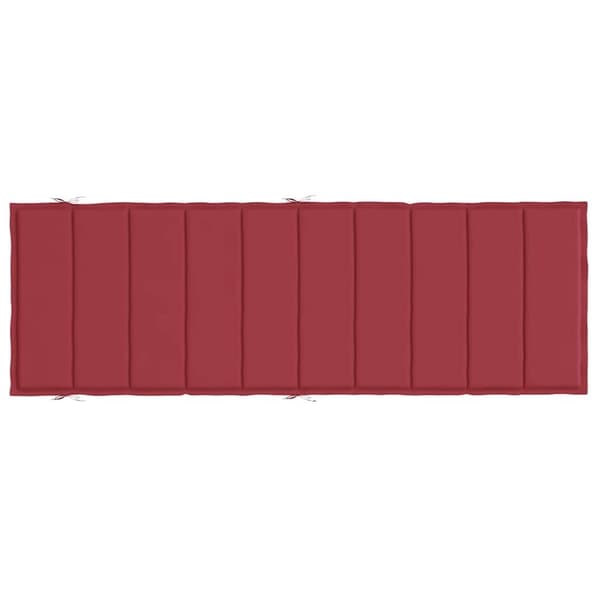 vidaXL Solsängsdyna vinröd 186x58x3 cm oxfordtyg