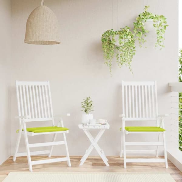 vidaXL hynder til havestol 2 stk. 50x50x3 cm oxfordstof lysegrøn