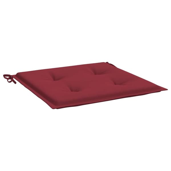 vidaXL hynder til havestol 6 stk. 40x40x3 cm oxfordstof vinrød