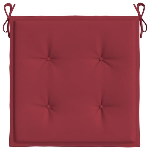 vidaXL hynder til havestol 6 stk. 40x40x3 cm oxfordstof vinrød