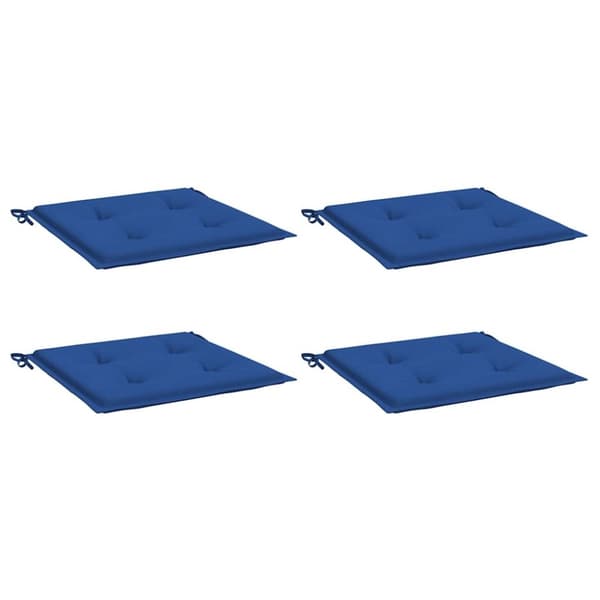 vidaXL hynder til havestol 4 stk. 40x40x3 cm oxfordstof kongeblå