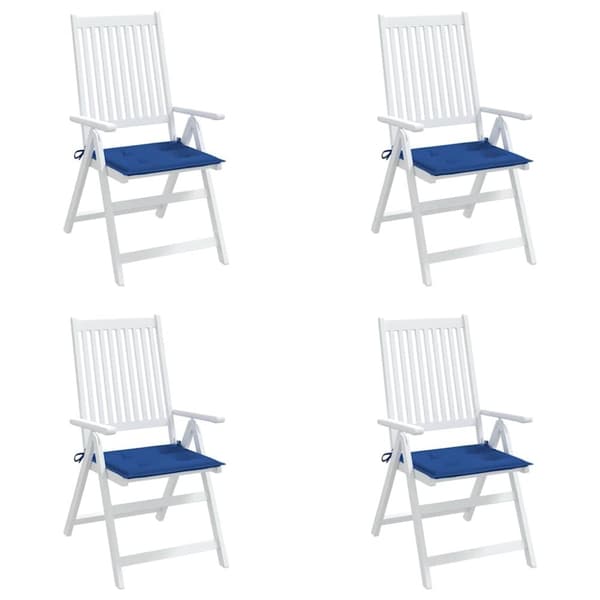 vidaXL hynder til havestol 4 stk. 40x40x3 cm oxfordstof kongeblå