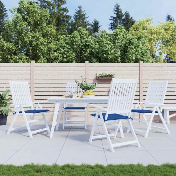 vidaXL hynder til havestol 4 stk. 40x40x3 cm oxfordstof kongeblå