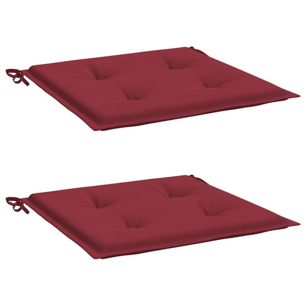 vidaXL Stolsdynor 2 st vinröd 50x50x3 cm oxfordtyg