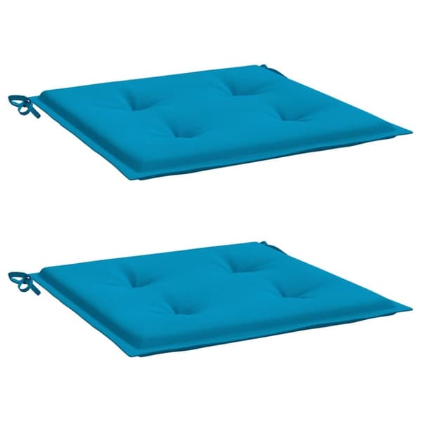 vidaXL hynder til havestol 2 stk. 40x40x3 cm oxfordstof blå