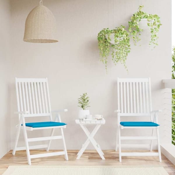 vidaXL hynder til havestol 2 stk. 40x40x3 cm oxfordstof blå