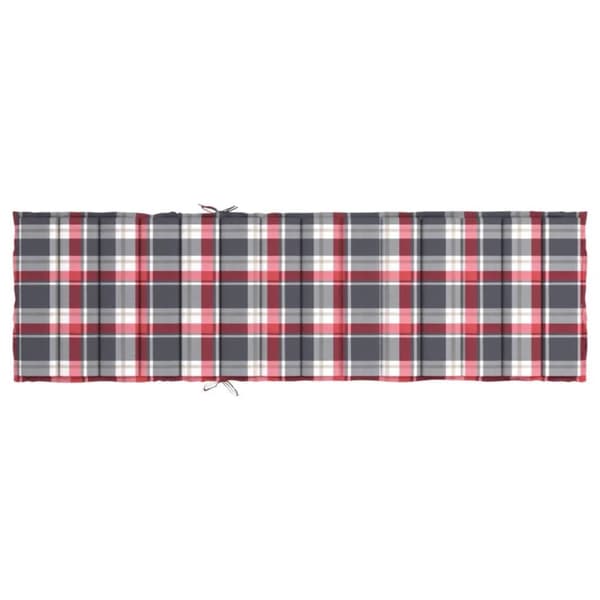 vidaXL hynde til liggestol 200x70x3 cm oxfordstof rødternet