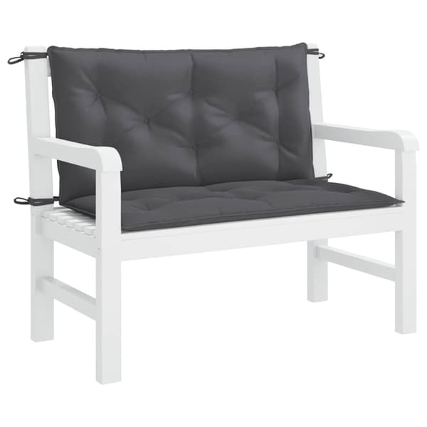 vidaXL Bänkdynor för trädgården 2st antracit 100x50x7cm oxfordtyg