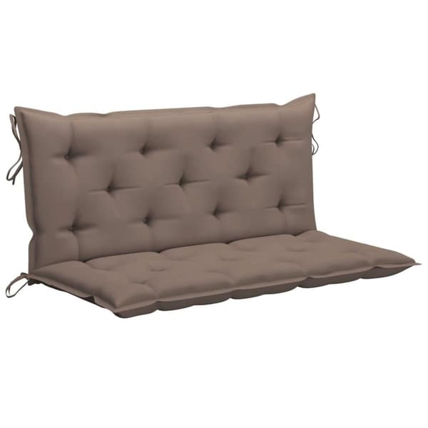 vidaXL hynder til havebænk 2 stk. 120x50x7 cm oxfordstof gråbrun
