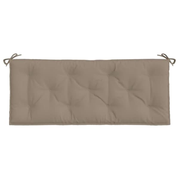 vidaXL hynder til havebænk 2 stk. 120x50x7 cm oxfordstof gråbrun