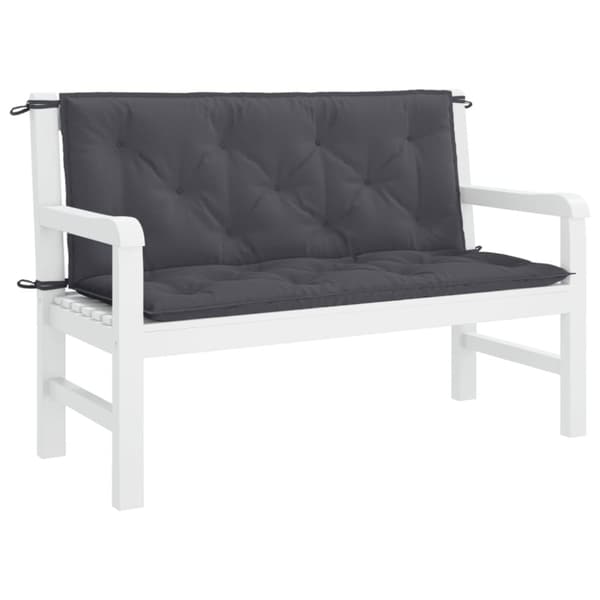 vidaXL hynde til havebænk 120x(50+50)x7 cm oxfordstof antracitgrå