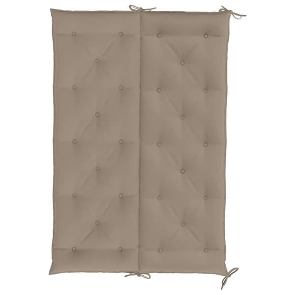 vidaXL hynder til havebænk 2 stk. 150x50x7 cm oxfordstof gråbrun