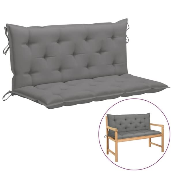 vidaXL hynde til havebænk 120x(50+50)x7 cm stof grå